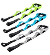 ProsourceFIt Multi-Loop Stretching Strap 8 Ft for Yoga, Pilates, Physical Therapy, Sports, Dance ...