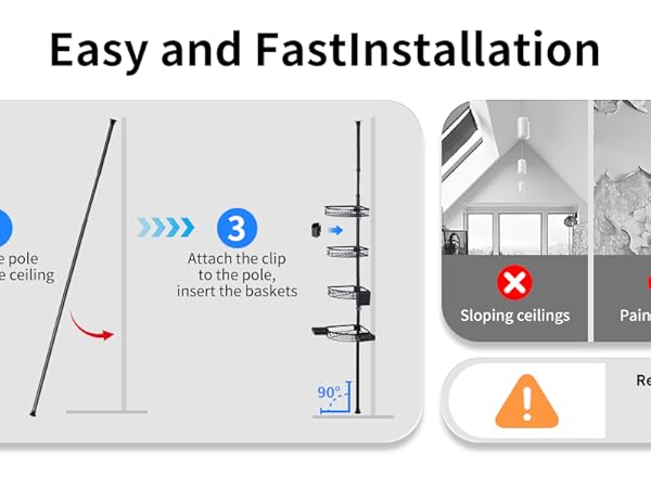 Floor to Ceiling Shower Organizer