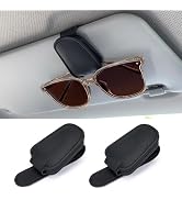 Shering Sunglasses Holders for Car Sun Visor, 2pack Magnetic Leather Glasses Eyeglass Hanger Clip...