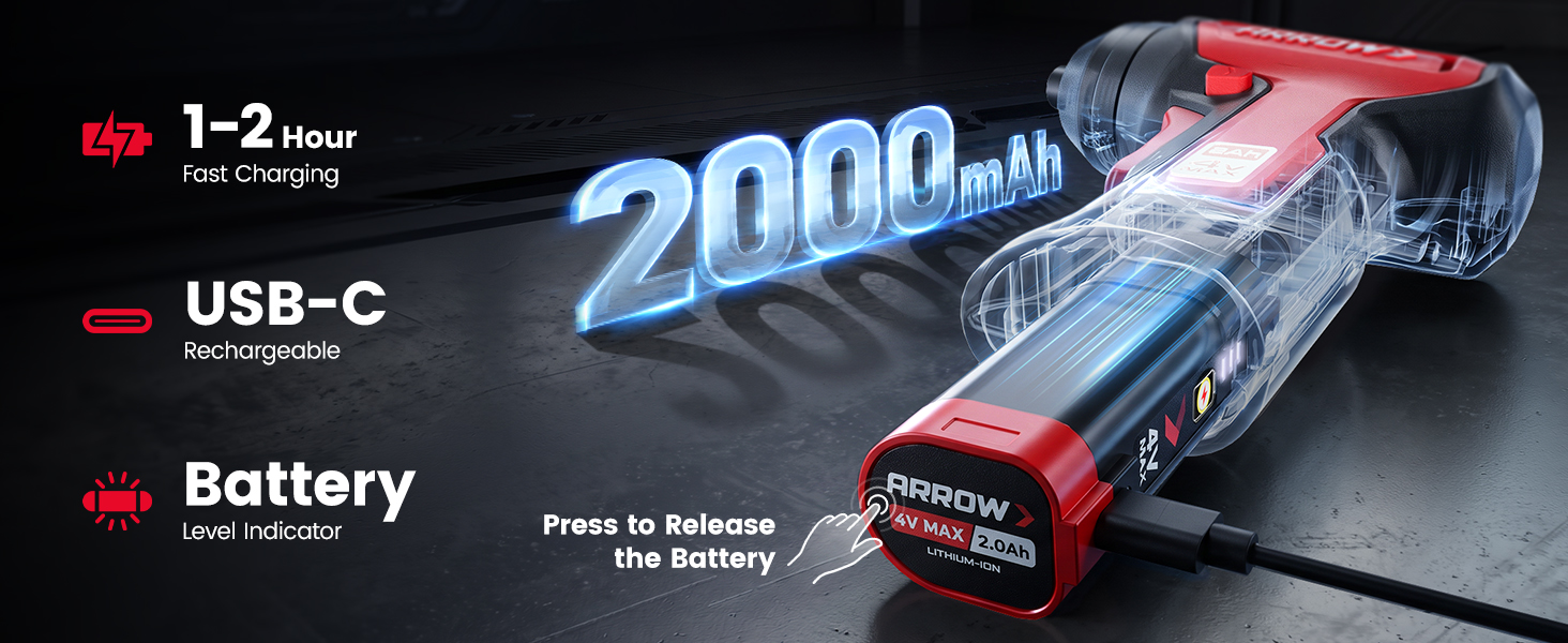 REMOVABLE 2000mAh battery