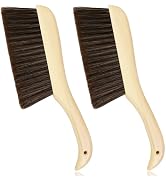 2 Pieces Woooden Hand Broom Dust Brush with Wood Handle Whisk Broom Soft Bristle Brush Home Clean...