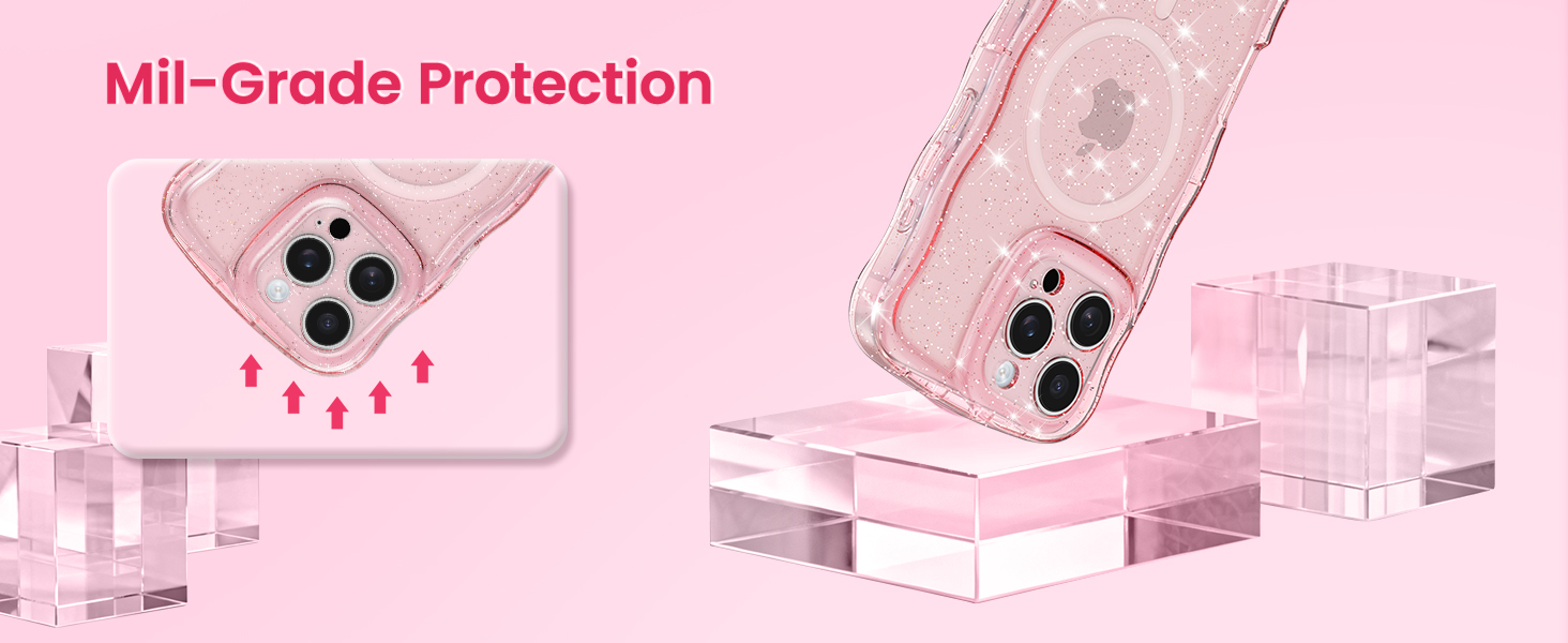 crystal Clear case transparent case magnetic case glitter case Glossy case cute case aesthetic case