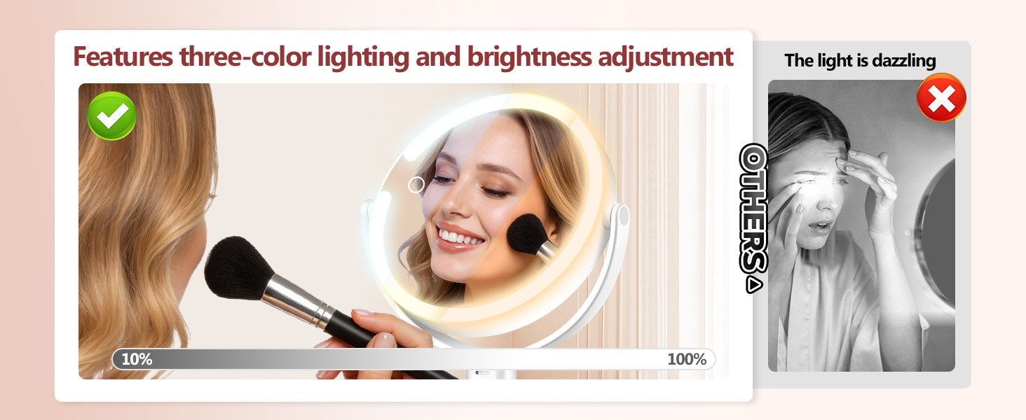 makeup mirror with light; make up mirror with lights