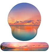 eulps Mouse Pad Wrist Support, Ergonomic Memory Foam Keyboard Wrist Pad & Gel Wrist Rest Set for ...