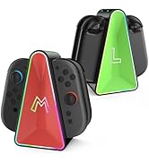 Switch Charging Dock for Switch 2 Joy-Con Controllers, HEIYING Magnetic 4 in 1 Charger Station wi...