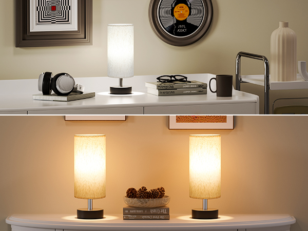 Small Table Lamp for Bedroom with Night Stands Bedside Lamps