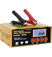 12-Amp Smart Battery Charger,Lithium,Lead-Acid(AGM/Gel/SLA) Pulse Repair Car Battery Charger,Tric...