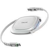 TALIX 240W Retractable USB C Cable, PD 3.2 Fast Charging USB C to USB C Cable, E-Marker Chip, 480...