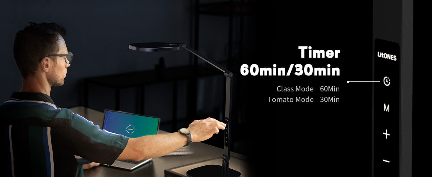Office Desk Lamp with Timer Function