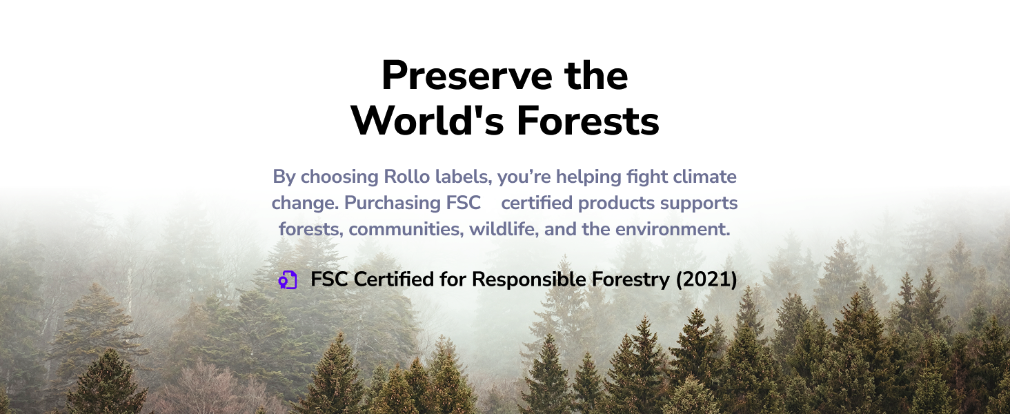 preserve worlds forests and fight climate change with rollo labels