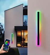 2PCS 47in Long Outdoor Modern LED Wall Light, 30W IP66 Waterproof