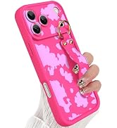 Jefonha Compatible with iPhone 17 Pro Max Case with Finger Hand Strap for Girls Women, Cute Funny...