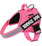 MUMUPET Service Dog Harness, No Pull Reflective Adjustable with Handle, Soft Breathable Padding f...