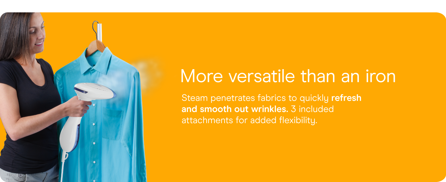 Conair garment steamer clothes turbo extreme steam fabric cloth handheld attachments wrinkle remove