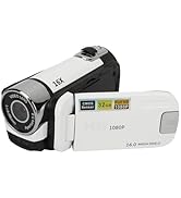 Video Camera Camcorder, 1080P 16MP 16X Zoom 2.4 Inch Rotatable Screen Camcorder, Handheld Video R...