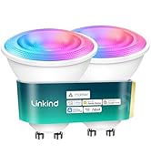 Linkind Matter GU10 Smart Light Bulbs, 40W 470LM Color Changing Light Bulbs, Compatible with Alex...