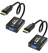 MT-VIKI HDMI to VGA Adapter, Gold-Plated HDMI Converter Male to Female, Compatible for Computer, ...
