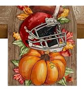 RABUSOFA Fall Table Runner 13x72 Inch Fall Decorations for Home | Pumpkins Football Seasonal Mapl...