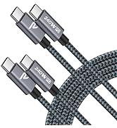 RAMPOW USB C Cable, 240W USBC to USB C Cable [6.6ft/2Pack], C to C Cable Fast Charging, Nylon USB...