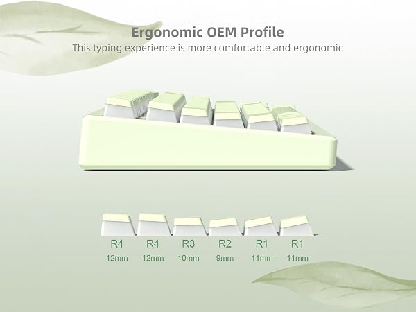 Womier Mechanical Keybaord Keycaps Pudding, PBT Cute Keycaps, Shine Through Key Cap