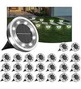 INCX Solar Ground Lights, 24 Pack Solars Light Outdoor Waterproof, Solar Garden Lights Landscape ...