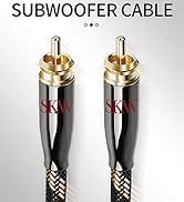 SKW Digital Coaxial Cable RCA to RCA Multiple Shield with Ultra-high Purity Copper Subwoofer Cabl...