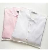 50 PCS Clothing Packaging Bags for Shipping Frosted Zipper Plastic Bags for Clothing, Clear Appar...