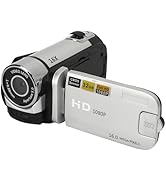 Video Camera Camcorder, 1080P 16MP 16X Zoom 2.4 Inch Rotatable Screen Camcorder, Handheld Video R...