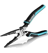 DURATECH 8.5 Inch Needle Nose Pliers, Multipurpose Long Nose Pliers with Wire Stripper/Crimper/Cu...