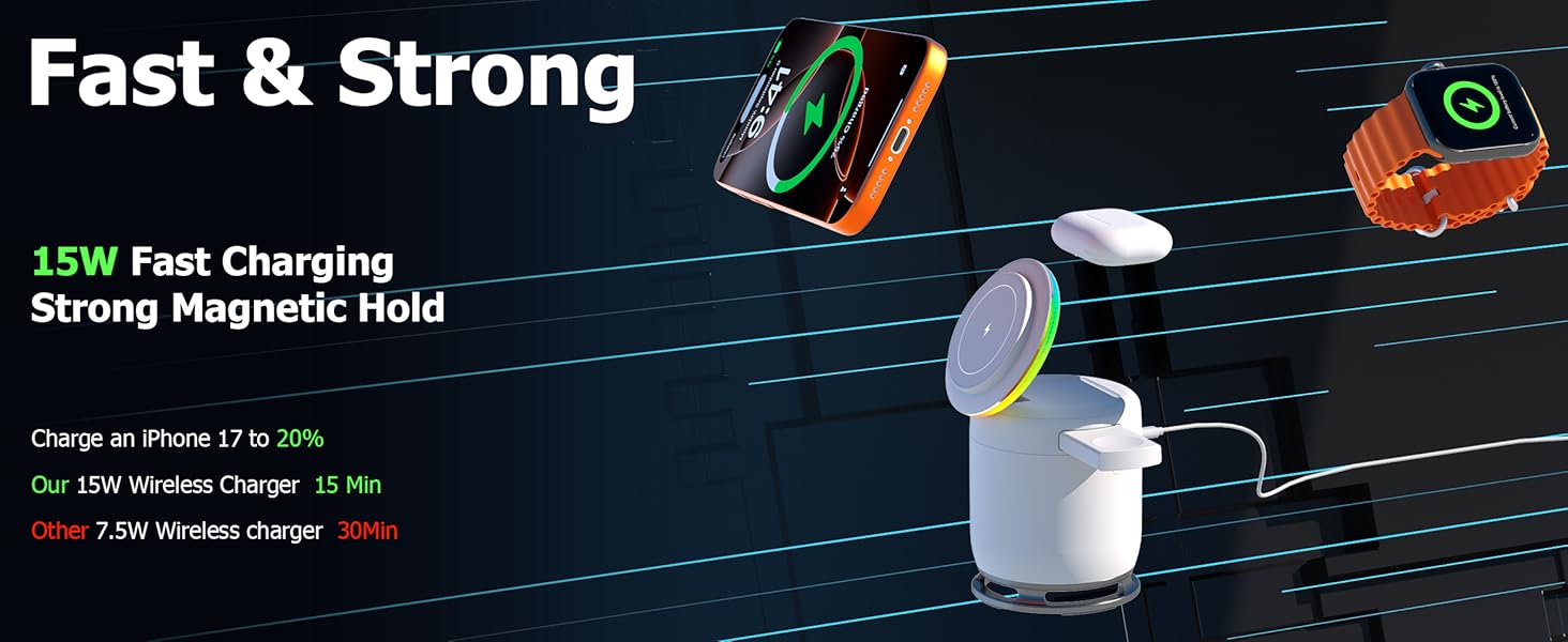 Magnetic Wireless Charging Stations for phone