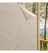 LEMON CLOUD Window Film No Adhesive Removable,Decorative Privacy Window Film ,Texture Privacy Gla...