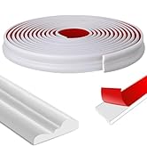 moonoom 20 Ft x 1.1' 'Wall Decoration Molding Trim, White Self-Adhesive 3D Chair Rail Panel Moldi...