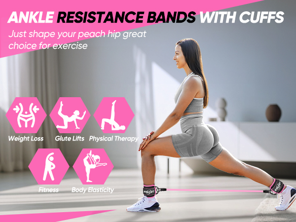 ankle resistance bands with cuffs