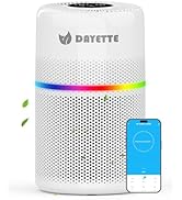 Smart Air Purifiers for Bedroom, DAYETTE 7 Color Light H13 Air Purifier for Home Large Room Up to...