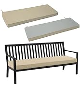 Outdoor Bench Cushion, Water-Resistant &amp; Fade-Resistant, Porch Swing Cushions with Ties, Patio Fu...