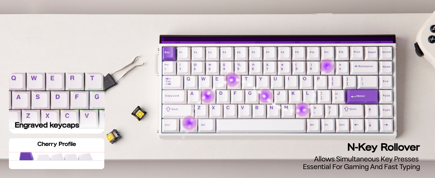 Hall Effect Keyboard with Neon RGB Light Box