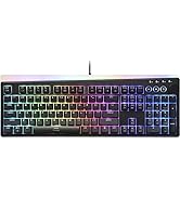 i-rocks K71M RGB Mechanical Gaming Keyboard with Media Control Knob, Switches (Red), 107 Keys w/F...