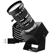 SVPRO 12MP USB Camera with 5-50mm Telephoto Lens, 10X Optical Zoom Manual Webcam 1080P 120fps Hig...