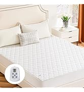 Sweetcrispy Heated Mattress Pad Twin Size (75×39?) – Quilted Electric Bed Warmer with 12 Heat Set...