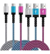 USB C Charger Cable 6FT/3Pack for iPhone 15/15 Pro/15 Pro Max/15 Plus,3.1A USB Type C Cable Car F...