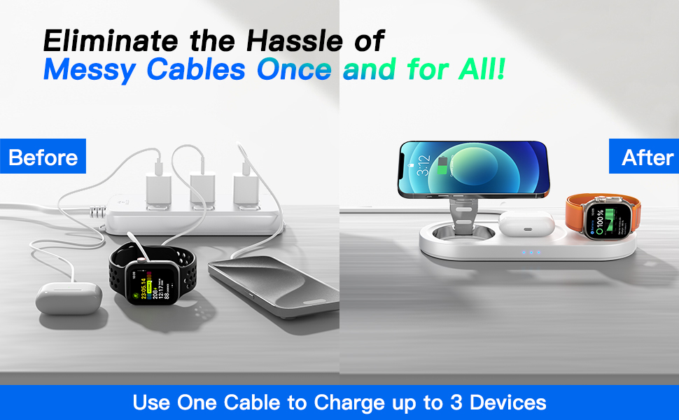 charging station charger iPhone apple wireless watch mag safe stand phone pad AirPods travel