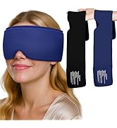 FACEMOON Migraines Relief Cooling Eye Mask: Cold Compress Ice Pack for Puffy Eyes Headache Stye S...