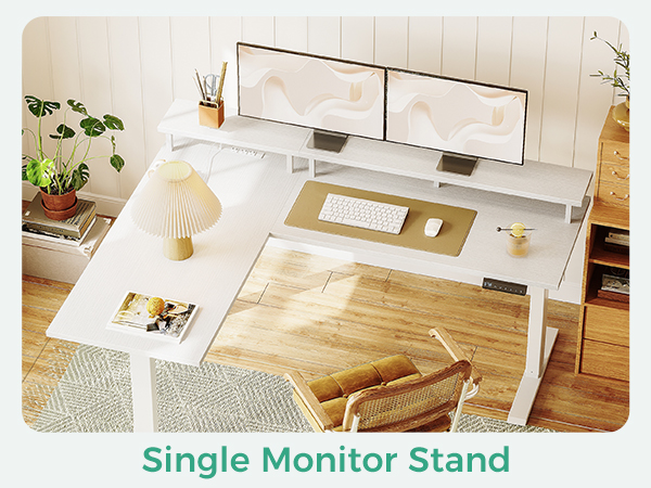 L shaped standing desk