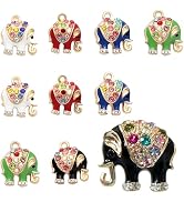 Bulk Gold Enamel Charms for Jewelry Making, Colorful Metal Charms Pendant for Bracelet Necklace a...