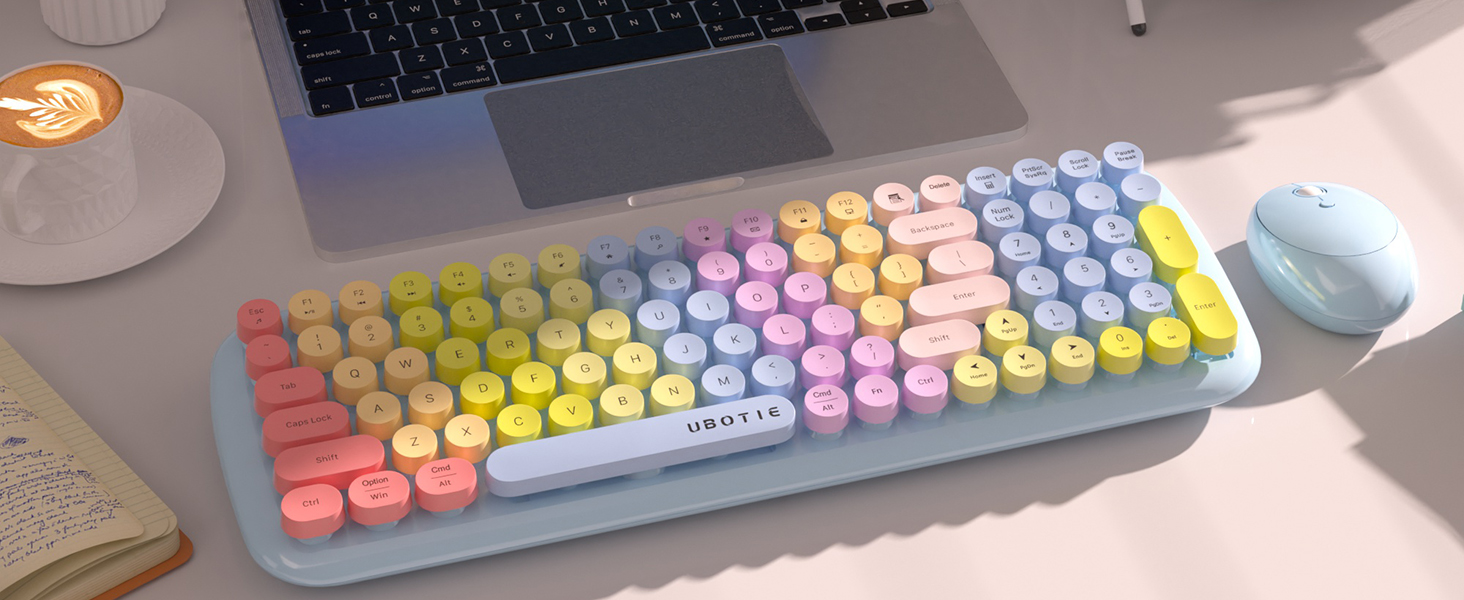 rainbow colorful keyboard