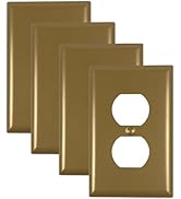 FunKiim Metal Electrical Outlet Covers, light Switch Cover Wall Plates, Mid Size 3.16''*4.92'' Sw...