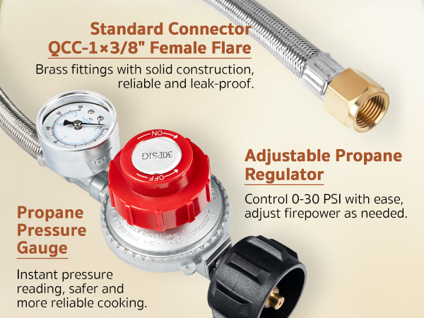 propane hose with regulator