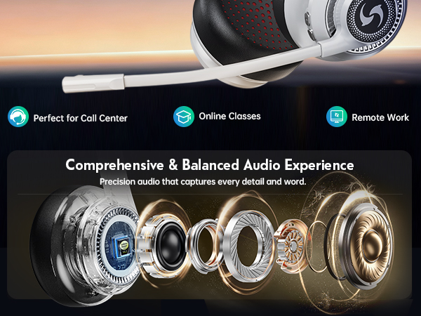 Wireless Headsets with Microphone