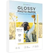 Glossy Photo Paper 8.5x11 Inch, Goefun 200GSM/54LB Inkjet Printer Paper for Dye Ink,100 Sheets