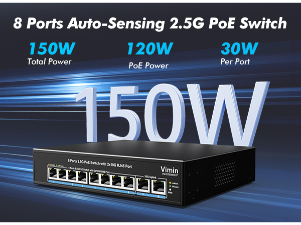 8-Port 2.5G PoE+ Switch